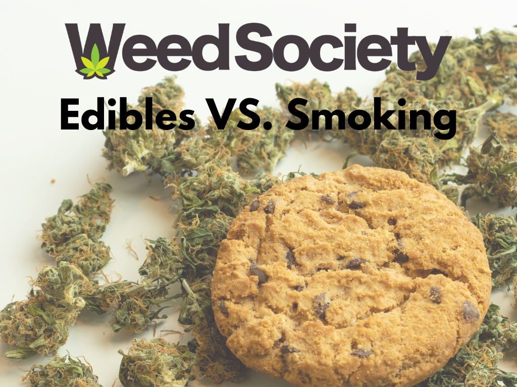 Cannabis Edibles Vs. Smoking Weed Graphic